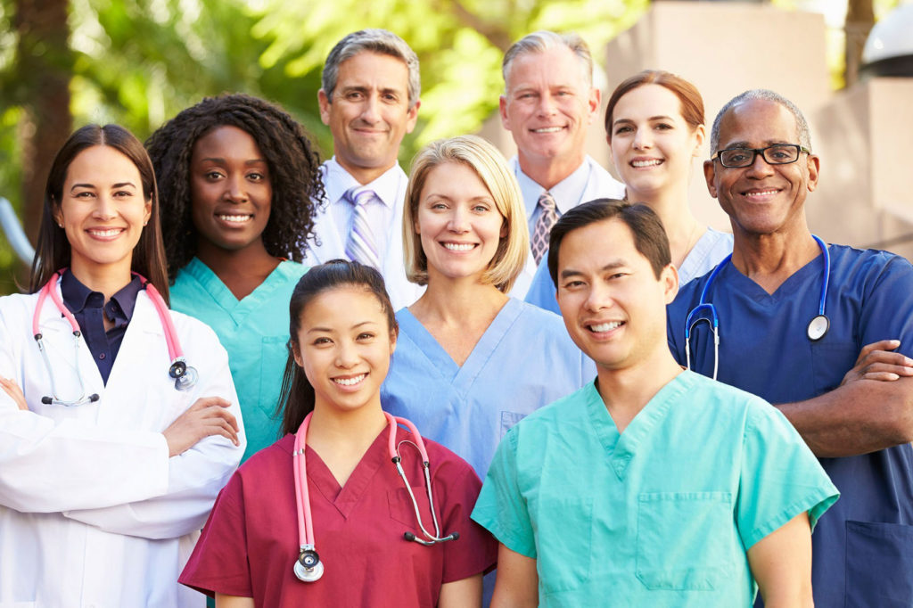 Outdoor Portrait Of Medical Team